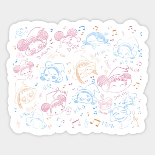 Ojamajo Doremi Doodle (Blackboard) Sticker